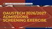 OAUSTECH 2026/2027 ADMISSIONS SCREENING EXERCISE (FOR UTME AND DIRECT ENTRY CANDIDATES)